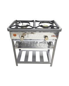 SOLUZ Cocina semi industrial 2 hornillas con división p/s