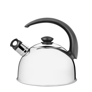 TRAMONTINA Tetera 3 lts con silbato de acero inoxidable mango negro