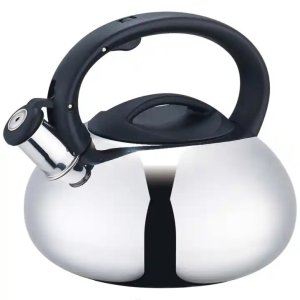 Hervidor de agua silbato de 3L de acero inoxidable, clásico, cocina, hervidor de agua con mango caliente