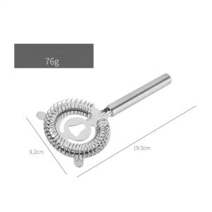 Coctelera de barra de té de leche multifuncional, filtro de hielo de bloque de acero inoxidable