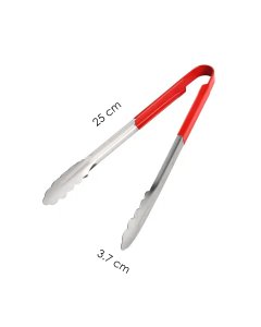 Pinza 25 cm de acero inoxidable para comida, pinzas para comida para el hogar, barbacoa, carne, cocina
