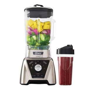 Licuadora Xpert Series™ niquelada con control de textura y un Blend-N-Go BLST3BCPG