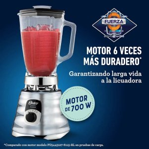 OSTER® licuadora clasica cromada 3 velocidades con perilla ergonómica BLST4655