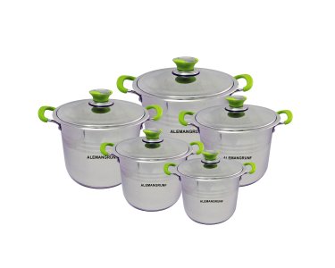 alemangrunf ollas en acero inoxidable x 10 piezas Modelo  L-18