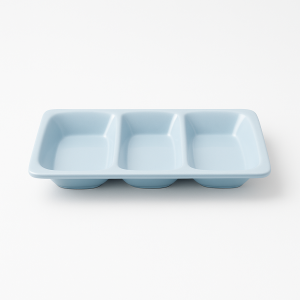 Plato melaform de 3 compartimentos